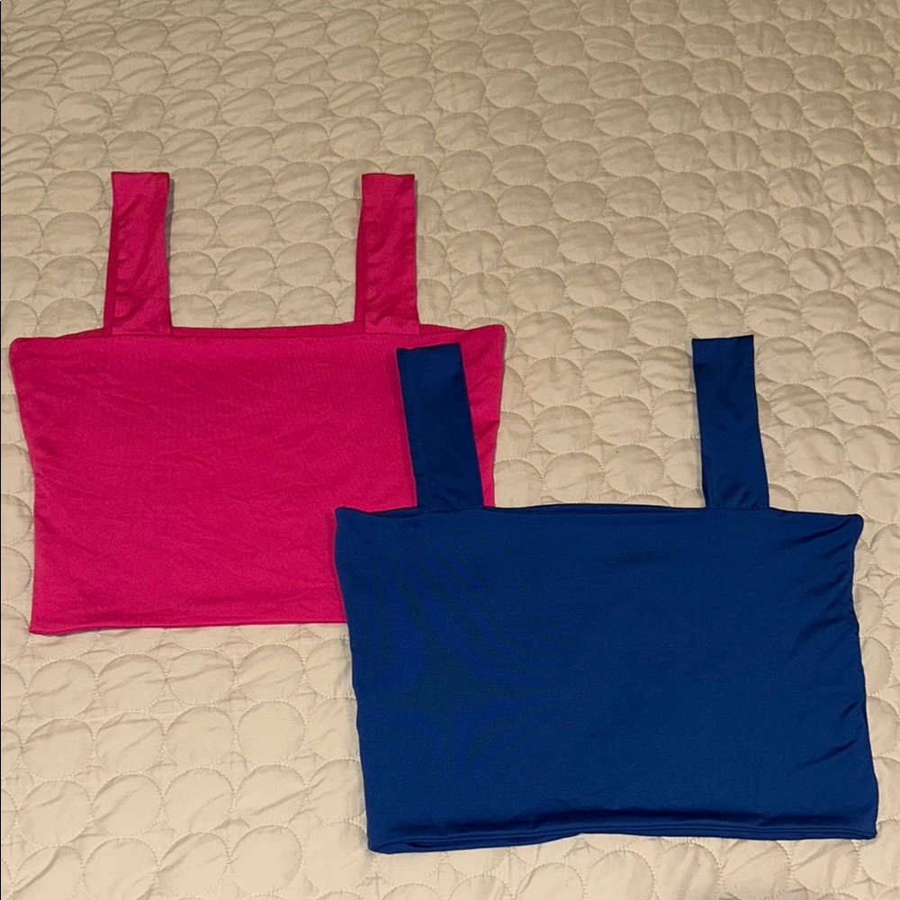 Pink and Blue CropTops